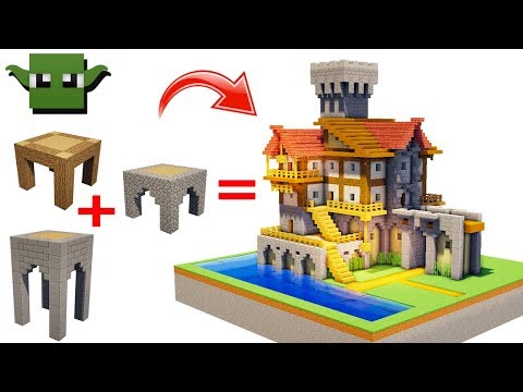 Minecraft Medieval Merchant House (EASY 5X5 BUILDING SYSTEM)