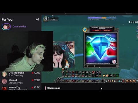 xQc Reacts to Emiru Drowning & Dying in Hardcore World of Warcraft