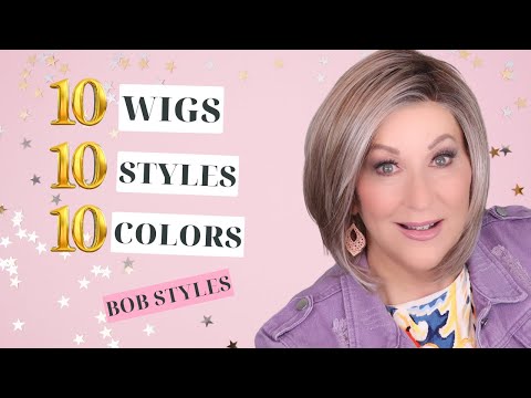 10 SHORT BOB wigs | 10 styles |10 colors | 6 Brands |...