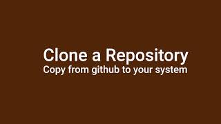 GIT clone | Github clone repository | Clone git repository