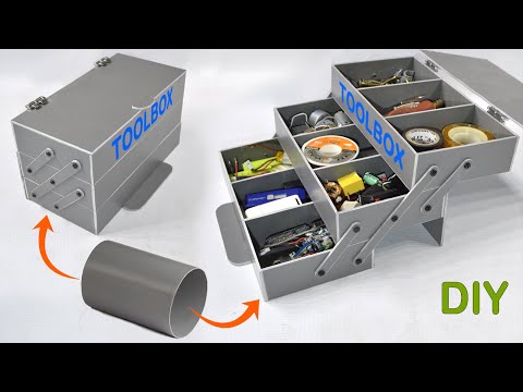 How to make a Tool box using PVC pipe | Creative idea