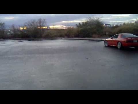 rx7 rain drift close call