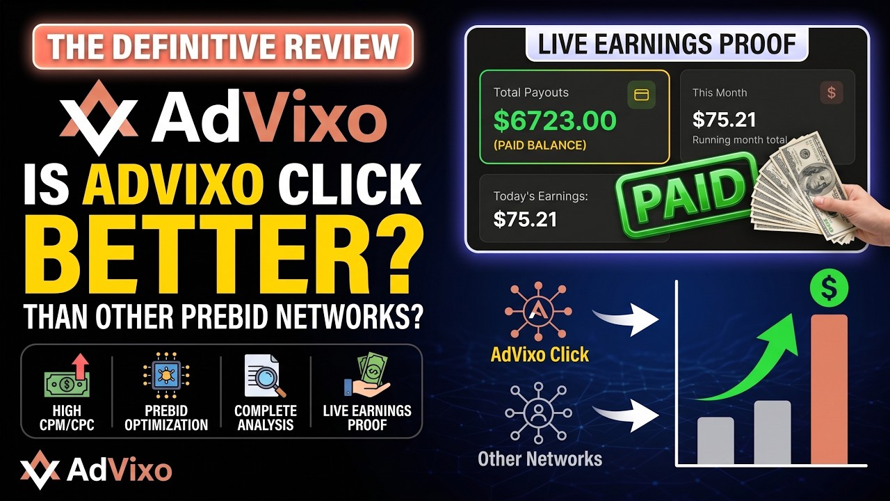 Is AdVixo Click Better Than Other Prebid Networks? Full Review + Live Earnings Proof