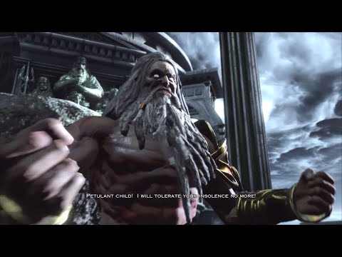 God of War 3 PS4 - Zeus Defeats Kratos & Titan Gaia Cutscene (1080p 60fps) PS4 Pro
