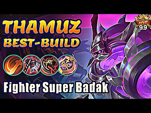 Thamuz Fighter Super Badak - Thamuz Durable Best Build - Offlaner Perfect Gameplay - Fighter MLBB