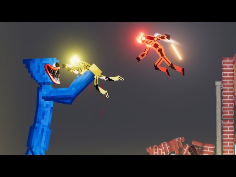 Huggy Wuggy ( Poppy Playtime ) vs Hi-tech Soldiers - People Playground 1.22