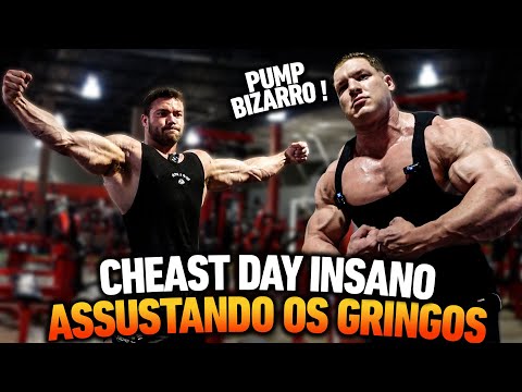 CAIKE PRO SCARING THE GRINGOS IN THE USA - INSANE CHEST DAY WITH A CLASSIC PRO !!!