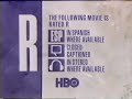 HBO Ratings Bumpers February 13 1989 February 1994