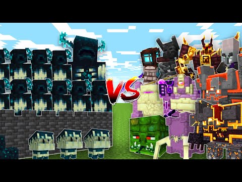 WARDEN CASTLE vs OP BOSSES - Minecraft Mob Battle