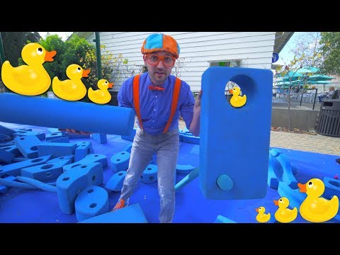 Blippi at an Outdoor Children's Museum | Learn about Fossils and More!