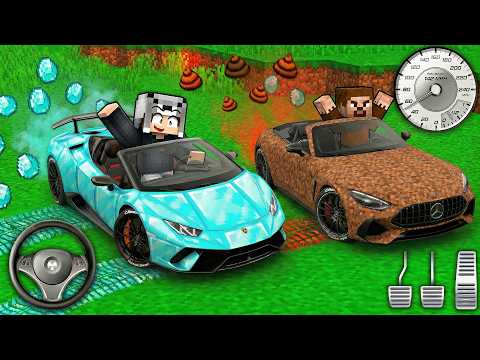 ZENGİN VS FAKİR ARABA YARIŞI - Minecraft