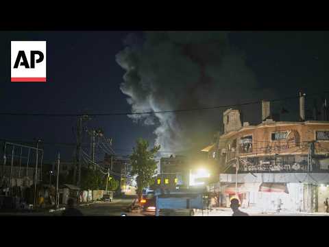 Video Thumbnail: Video shows Israel striking Nuseirat in Gaza after issuing a warning