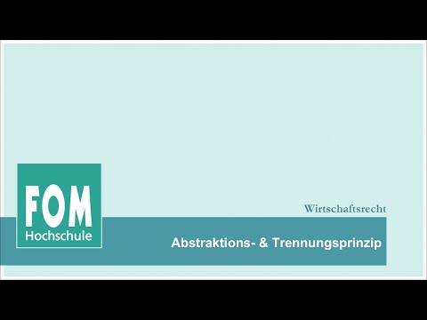 Abstraktions- & Trennungsprinzip | FOM Video Based Learning