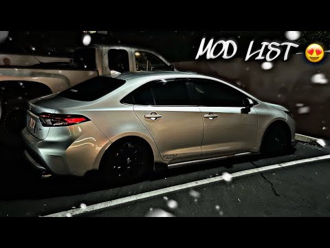 2022 Toyota Corolla LE Mod List \ud83d\ude97