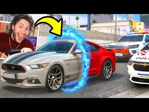 Dando FUGA com CARRO QUE MUDA DE COR no GTA 5 RP!!