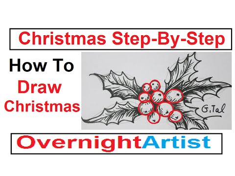 How To Draw Christmas - Card Ideas Step By Step