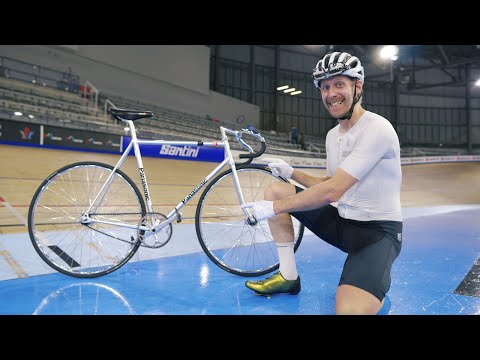 I raced a authentic Panasonic Japanese Keirin bike!