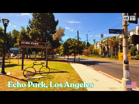 Echo Park, Los Angeles - Walking Tour 4K [ 2025 ]
