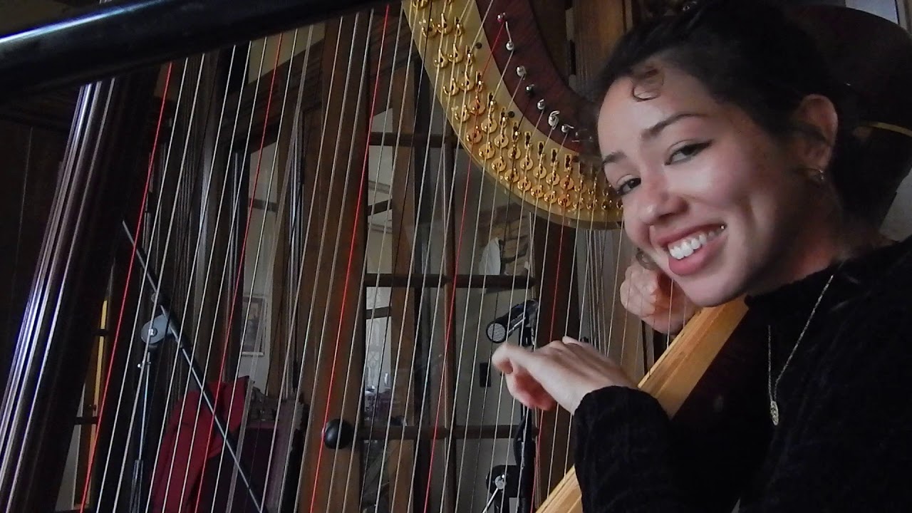 Promotional video thumbnail 1 for Singing harpist