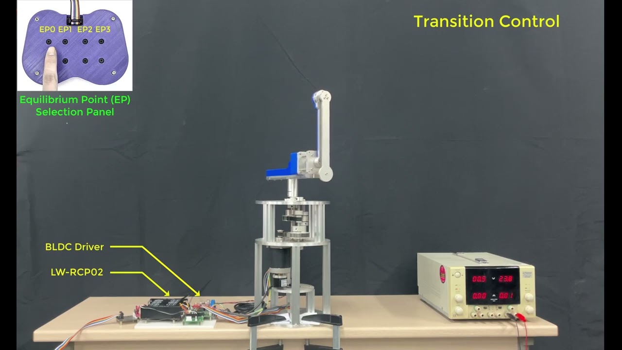 Reinforcement learning transition control of a rotary inverted pendulum with recovery property