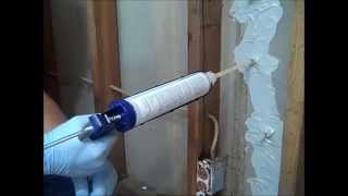 Fast-Set Polyurethane Concrete Crack Injection In a Basement Wall
