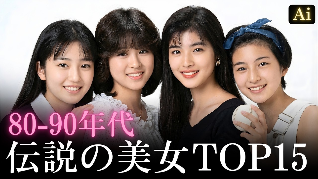 【昔と今 AI】80〜90年代の伝説の美女 | The Most Beautiful Japanese Celebrities in 80s-90s