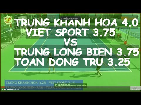 Trung Khanh Hoa 4.0  - Viet Sport 3.75  vs Trung Long Bien 3.75  - Toan Dong Tru 3.25  * 3906 Vntenn