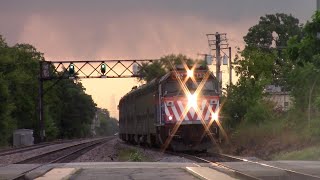 Metra UP-NW Morning rush hour @ Edison Park! 8-12-2025