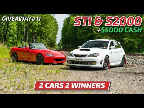 PRIME DRIVEN Car Giveaway #11 - Subaru STI and Honda S2000 - 2 CARS & 2 WINNERS !!