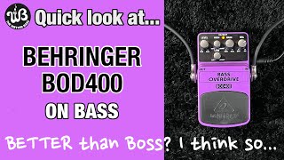 Video thumbnail for The best budget overdrive/preamp for Bass? The behringer BOD-400 by the wetter bass