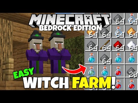 🔮🧙‍♀️ Minecraft Bedrock: Witch Farm Tutorial!