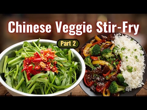 Quick Chinese Veggie Stir-Fry Recipes | Garlic Green Beans & Bok Choy!