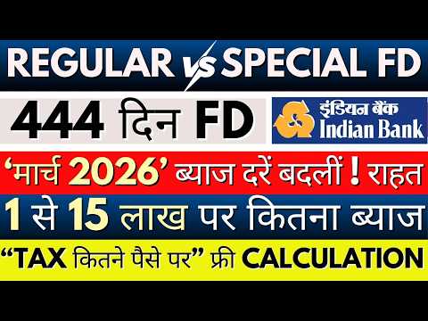 Indian Bank & Allahabad Bank 444 Days FD Plan | Best Fixed Deposit Schemes 2026 in Indian Bank