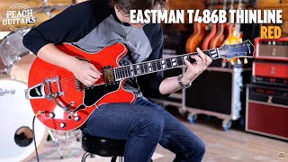 Video thumbnail for No Talking...Just Tones | Eastman T486B - Thinline - Red by Peach Guitars