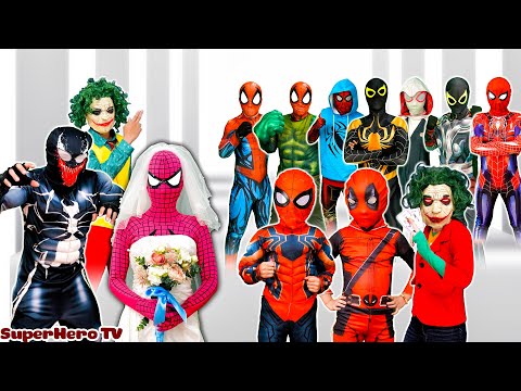 What If 10 RED SUPERHERO in 1 HOUSE ??? Spider-Man & JOKER Rescue Bride Was Kidnapped (LIVE ACTION)