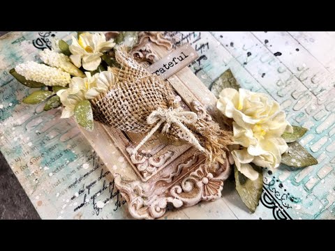 mixed media canvas - grateful