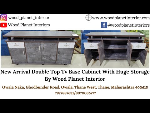 Brand New Double Top Tv Base With Huge Storage By Wood Planet Interior