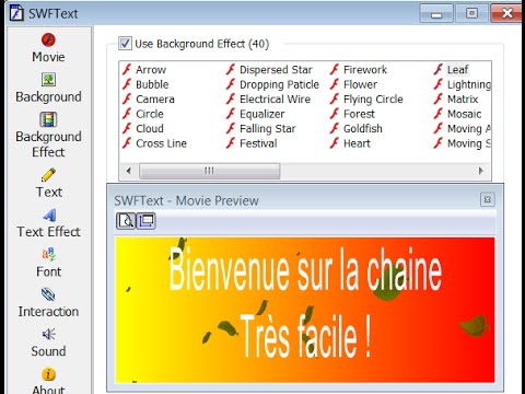 Création d une bannière flash avec swfText