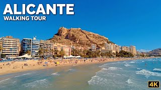 Alicante SPAIN Walking Tour 🇪🇸 Postiguet Beach in Alicante
