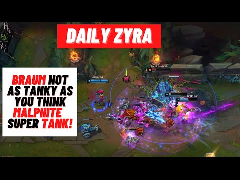 Daily Zyra Montage - Enemy Tanks. Braum Easier than Malphite.