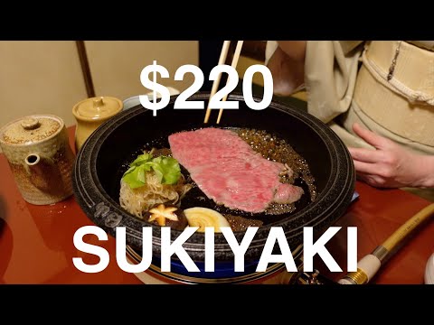$ 220 wagyu Sukiyaki em Tóquio - 4K