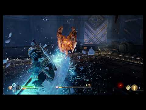 God of War - Defeat Valkyrie Eir Fight: Eye of the Winged Chosen, Valkyries Might Axe Pommel (2018)