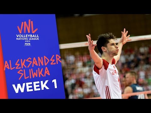 Aleksander Sliwka with 20 Points Made vs. USA | Volleyball Nations League 2019