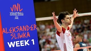 Aleksander Sliwka with 20 Points Made vs. USA | Volleyball Nations League 2019