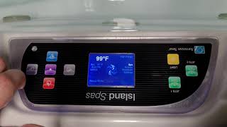 Artesian Spa Island series And Tidalfit controls. Factory Hot Tubs