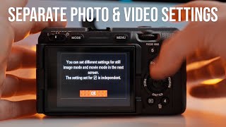 How to SEPARATE SETTINGS for PHOTO & VIDEO in SONY cameras (A7IV, A7SIII, FX3)