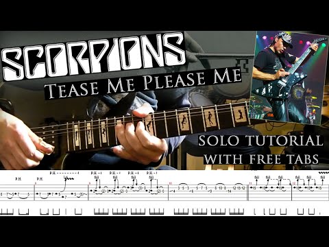 Scorpions - Tease Me Please Me guitar solo lesson (with tablatures and backing tracks)