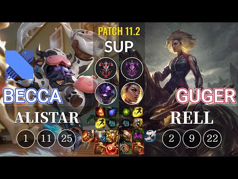 DRX Becca Alistar vs GuGer Rell Sup - KR Patch 11.2