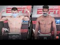 NIKOLOZ SEKHNIASHVILI VS. ISIAH JONES - FULL WEIGH IN AND FACE OFF VIDEO