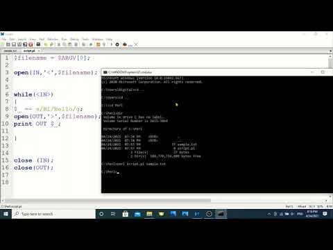Perl Programming  Tutorials - 2 -  find and replace string using while loop